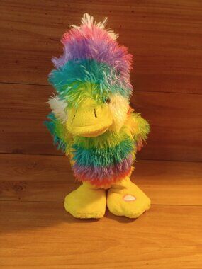 Dan Dee Dancing Chicken Plush 10" Musical Dancing Rainbow Colors Chicken Dance